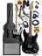 RPH-40BK-50AMP Full Black 50W Şarjlı Bt Amfili Elektro Gitar Seti Hsh Manyetik Maple Klavye 1