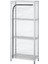 Hyllıs Dış Mekan Raf Ünitesi 60 x 27 x 140 cm Şeffaf Kılıflı Çelik Toz Korumalı Sera Kullanımlı 1