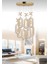 Alfa LED 8'li Gold 3 Renk Modu Ledli Kristal Taşlı Modern LED Avize 3