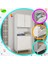 75 x 165 x 30 cm ARD-141 2 Kapaklı 2 Bölmeli Sepet Raflı Banyo Dolabı Kirli Çamaşır Dolabı 1