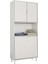 75 x 165 x 30 cm ARD-141 2 Kapaklı 2 Bölmeli Sepet Raflı Banyo Dolabı Kirli Çamaşır Dolabı 5