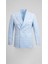 Mavi Kareli Slim Fit Erkek Kruvaze Ceket 1