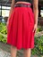 Kırmızı Pileli Kemerli Etek 1