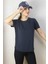 Kadın Antrasit %100 Modal Lazerkesim T-Shirt 1