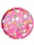 Çiçekli Tepsi - Pembe - 35 cm 3