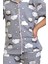 Kız Çocuk Gömlek Yaka Kısa Kollu Düğmeli Kuzu ve Bulut Desenli Pijama Takımı 3