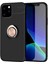 iPhone 12 Kılıf Range Yüzüklü Silikon - Siyah-Gold 1
