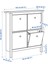 Hemnes Ayakkabı Dolabı 107 x 22 x 101 cm Beyaz 4 Bölmeli Havalandırmalı Masif Çam Dolap 5