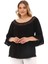 Zerotantik Dantel Yakalı Büyük Beden Bluz Siyah 3