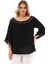 Zerotantik Dantel Yakalı Büyük Beden Bluz Siyah 4