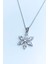 Zirkon Taşlı Lotus Çiçeği Model Kadın Kolye ve Kalp Yüzük Set (Kutulu) 3