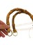 Çanta Aksesuar 18 cm Çift Gerçek Bambu Çanta Sapı Düz Halkalı (Light Gold Metalli) 3