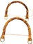 Çanta Aksesuar 18 cm Çift Gerçek Bambu Çanta Sapı Düz Halkalı (Light Gold Metalli) 4
