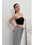 Kadın Crop Top Straplez Basic Sırtı Kopçalı Büstiyer 6