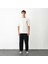 Unisex Bisiklet Yaka Baskılı Oversize T-Shirt - Beyaz 2