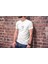 Unisex Bisiklet Yaka Baskılı Oversize T-Shirt - Beyaz 1