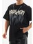 Unisex Oversize Kolye Dahil T-Shirt - Siyah 2