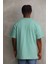 Unisex Baskılı Oversize T-Shirt - Mint Yeşili 2