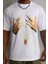 Unisex Baskılı Oversize T-Shirt - Beyaz 1
