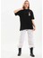 Unisex Baskılı Oversize T-Shirt - Siyah 3