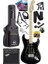 Maxword MAP-45BK-25AMP 25W Şarjlı Bt Amfili Siyah Elektro Gitar Seti Hss Mayetik Maple Klavye Strat 1