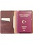 Bordo Pasaport Kılıfı Hakiki Deri Seyahat Cüzdanı Pasaport Koruyucu 1