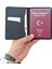 Siyah Pasaport Kılıfı Hakiki Deri Seyahat Cüzdanı Pasaport Koruyucu 1