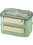 Bento Lunch Box 1600 ml 2 Kat Yeni Nesil Sefer Tası Paslanmaz Çelik -FFLBOX2221 Yeşil 1