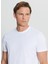 Bisiklet Yaka Düz Beyaz Erkek T-Shirt COE091252082_BYZ 4