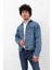 Erkek Düğmeli Regular Fit Jean Ceket Mavi 6