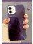 Apple iPhone 11 Tüy Ebru Desenli Darbe Emici Mor Renkli Silikon Koruyucu Kapak 1