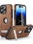 Iphone 15 13 Pro Max 14 Için Deri Kickstand Telefon Kılıfları 12 11 Mobil Kasa Şok Geçirmez Esnek Yumuşak Kavrama Lüks Arka Kapak Rengi: Kahverengi Kasa/malzeme: iPhone 12 Için (Yurt Dışından) 1