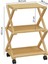 Bambu 3 Raflı Tekerlekli Sehpa Düzenleyici Raf Çok Amaçlı Organizer DB-0023 5