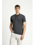 Polo Yaka Slim Fit Dar Kesim Nakışlı Süprem Pamuklu Tişört 1