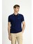 Polo Yaka Slim Fit Dar Kesim Nakışlı Süprem Pamuklu Tişört 5