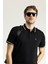 Polo Yaka Slim Fit Dar Kesim Nakışlı Süprem Pamuklu Tişört 2