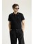 Polo Yaka Slim Fit Dar Kesim Nakışlı Süprem Pamuklu Tişört 3
