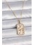 316L Çelik Gold Renk Zincir Boğa Burcu Zirkon Taşlı Kadın Kolye - TJ-BKO9466 1