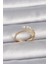 Pirinç Gold Renk Ayarlanabilir Zirkon Taşlı Incili Model Kadın Yüzük - TJ-BYK3414 1