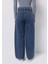 Loose Fit Düşük Bel Geniş Paça Kadın Indigo Jean Pantolon 2