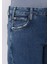 Loose Fit Düşük Bel Geniş Paça Kadın Indigo Jean Pantolon 5