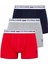 Erkek Kırmızı - Gri Melanj - Lacivert 3'lü Boxer 80431 1