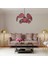 Mylamp Bulut Bordo Doğal Hazeran Avize 75X35 Cm, 9+1 Yaprak ve 3+1 Duylu 1