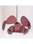 Mylamp Bulut Bordo Doğal Hazeran Avize 75X35 Cm, 9+1 Yaprak ve 3+1 Duylu 2