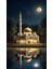 Dolunay Manzaralı Cami Kanvas Tablo Ev Duvar Salon Ofis Dükkan Hediyelik Dekarasyon Süsü 2