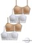 %95 Pamuk Kız Çocuk Ince Askılı Alıştırma Sütyeni 4lü Set | Yarım Atlet 1