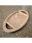 Oval Küçük Sunum/çerez Tahtası - 14 x 24 cm - Açık Kahverengi 1