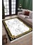 Çerçeveli Dekoratif Kilim Makinede Yıkanabilir Kaymaz Tabanlı Yolluk Dot Tabanlı Halı 1083A 3
