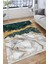 Yeşil Mermer Desenli Altın Şeritli Halı Yıkanabilir Kaymaz Tabanlı Kilim Dot Tabanlı Halı 1025C 3