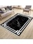 Beyaz Şeritli Kolay Süpürülebilir Kilim Yıkanabilir Kaymaz Tabanlı Kilim Dot Tabanlı Halı 1055A 1